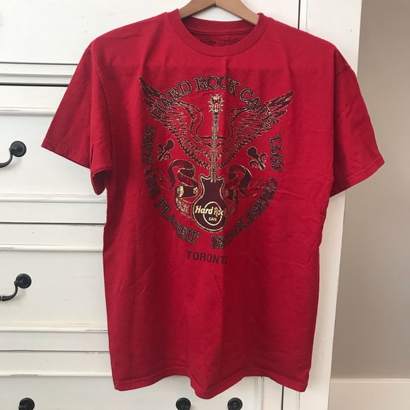 Hard Rock Cafe Other - Hard Rock Cafe Toronto Mens Red Tee Shirt.